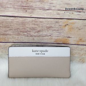 Kate Spade Large Slim Bifold Cameron Warm Beige